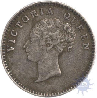 Silver Two Annas of Victoria Queen of 1841.