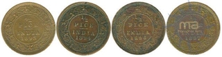 Copper Half Pice of Victoria Empress of 1894-97.