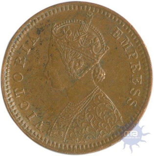 Copper One Twelveth Anna of Victoria Empress of 1887.