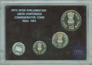 Proof Set of 89th Inter Parliamentary Union Conference of Bombay Mint of 1993.