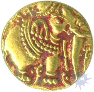 Gold Coin of Gajapati Pagoda of Gangas of Talakad (Western Gangas) of Hindu Dynasties.