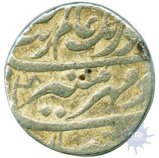 Silver Rupee of Akbarnagar Mint of Aurangzeb Alamgir of Muhayyi ud din.