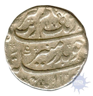 Silver Rupee of  Khujista Bunyad Mint of Aurangzeb Alamgir of Muhayyi ud din.