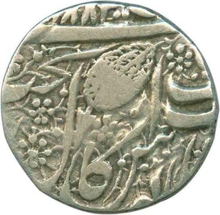 Silver Rupee of Amritsar Mint of Sikh Empire.