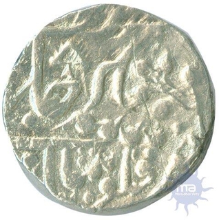 Silver Rupee of Bahadur Shah II of Qila Shahabad of Jhalawar.