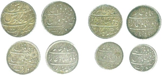 Silver Rupee and Silver Half Rupee Coins of Surat.