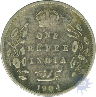 Silver Rupee of King Edward VII of 1904.