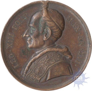 Vatican Copper Medal of Pope LEO . XIII . PONT . MAX . AN . XVI.