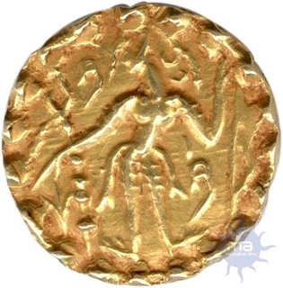 Gold Dinar Coin of Sri Sridharanarata  of Gupta Dynasty.