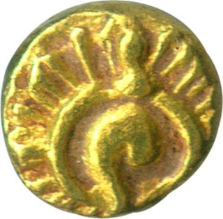 Gold Fanam Coin of Anonymous of Kadambas of Hangal,