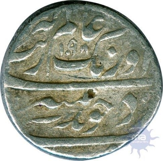 Silver One  Rupee Coin of Aurangzeb Alamgir of Alamgirpur Mint.