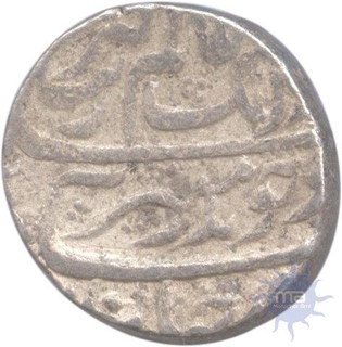 Silver One Rupee Coin of Aurangzeb Alamgir of Surat   Bandar i Mubarak Mint.