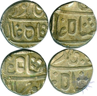 Silver One Rupee Coins of Poona Mint of Maratha Confederacy.