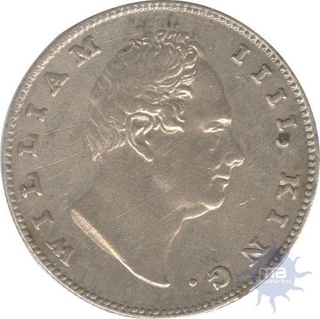 Silver One Rupee Coin of  King William IIII of 1835.