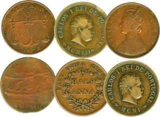 Copper Coins of East India Company.