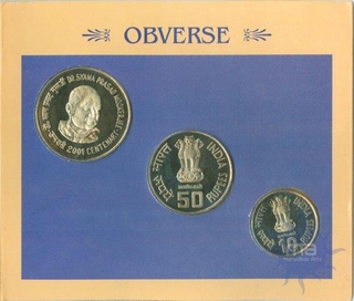 UNC set of  Dr Syama prasad Mookerjee Centenary  of Kolkata Mint of  2001.