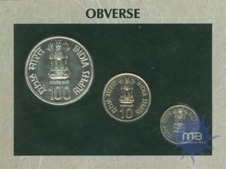 UNC Set of  Loknayak Jayaprakash Narayan of Mumbai Mint of 2002.