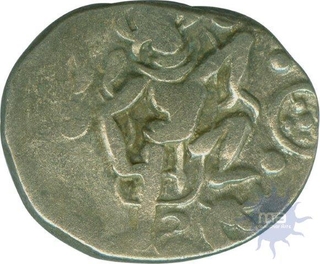 Billon Dramma of Bhoj I of Pratihara Dynasty.