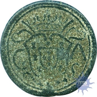 Tin Twelve Reis Coin of Portuguese India.