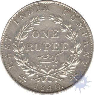 Silver One Rupee Victoria Queen of 1840.