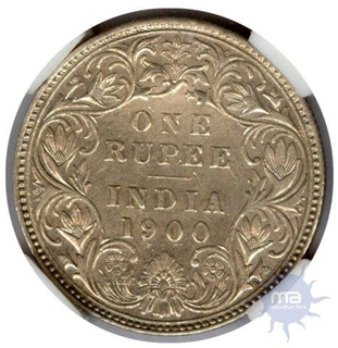 Silver One Rupee of Victoria Empress of 1900