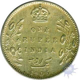 Silver Rupee of Edward VII of 1905.