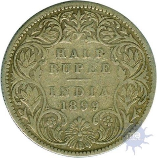 Silver Half Rupee of  Victoria Empress of 1899.