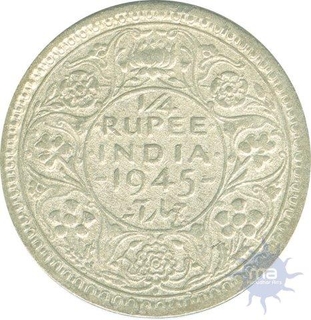 Quarter Rupee of  King George VI of 1945.