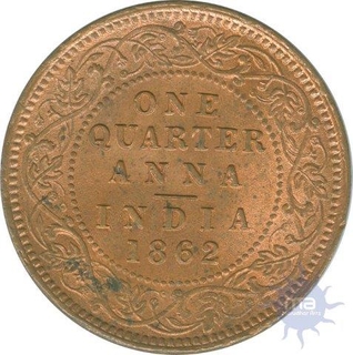 Copper Quarter Anna of  Victoria Queen of 1862.