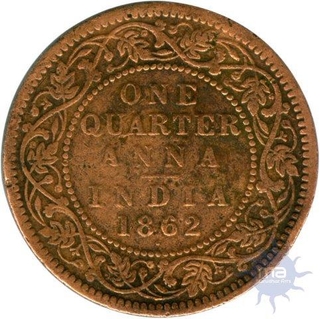 Copper Quarter Anna of Victoria Queen of 1862.