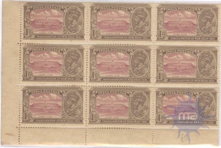 India Postage Block of Nine of One Anna of 1931.