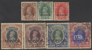 Service Overprint stamps Complete set  of 1937.