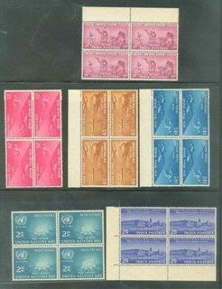 Six blocks Complete set of 1954.