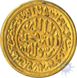 Gold Dinar Coin of Muhammad Bin Tughluq of Delhi Sultanate.