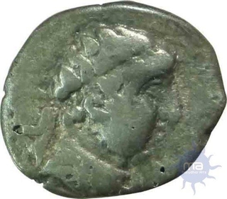 Silver Obol coin of Eucratides of Indo Greeks.