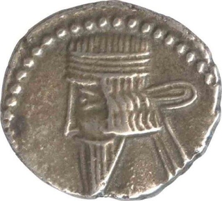 Silver drachm of Vologases III of Indo Parthain.