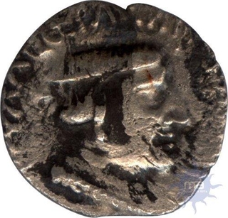 Silver Drachma Coin of Nahapana of Western Kshatrapas.