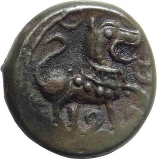 Copper Unit Coin of Vishnukundin Dynasty.