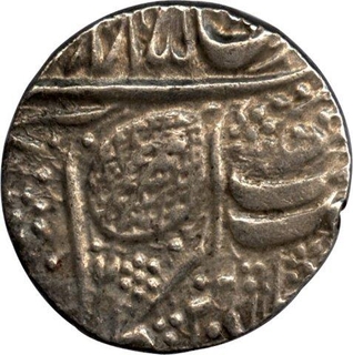 Silver One Rupee Coin of Sri Amritsar Mint of Sikh Empire.