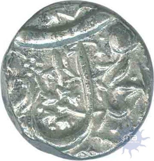 Silver Half Rupee of Ahmednagar Mint of Jahangir.