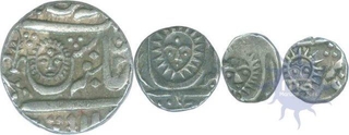 Set of Four Denomination of One Eighth One Fourth Half &  One Rupee of Indore.