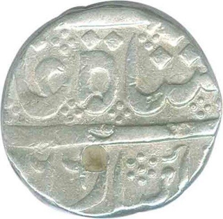 Silver Rupee of Arcot Mint of Madras Presidency.