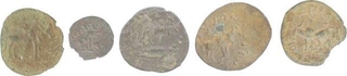 Potin Fractions (5) Coin of Satavahana's Fecudutary of Banvasi Region.