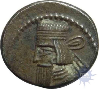 Silver Drachm Coin of Vologases III of Indo Parthian.