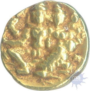 Gold Half Pagoda Coin of Sadasivaraya of Vijayanagara Empire.