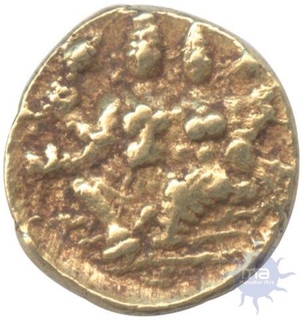 Gold Half Pagoda Coin of Sadasivaraya of Vijayanagara Empire.