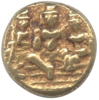 Gold Half Pagoda Coin of Tirumalaraya of Vijayanagara Empire.