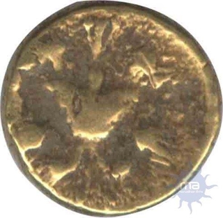 Gold Half Pagoda Coin of Achyatharaya of Vijayanagara Empire.