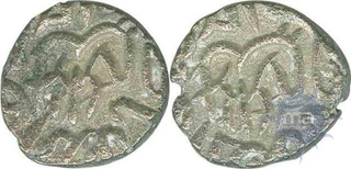 Billon (2) Coin of Muhammad Qarlugh of Dehliwal of Sindh Sultanate.