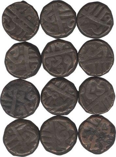 Copper Dam Coin of Twelve Month Set of Akbar of Delhi.